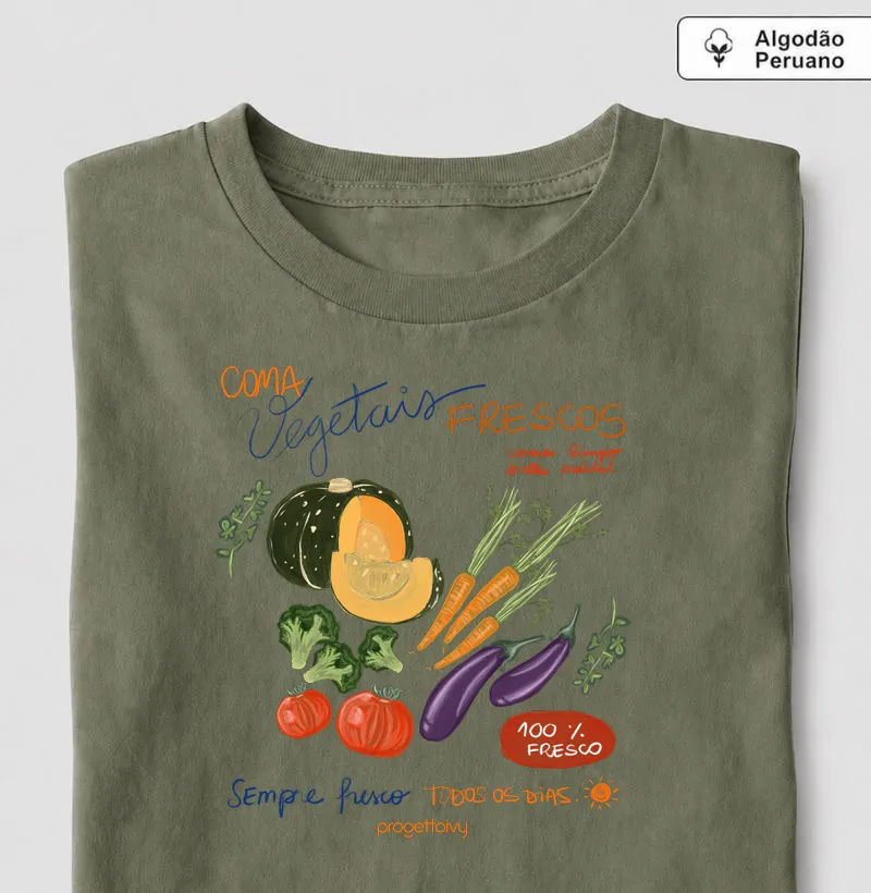 Tshirt Pima Coma vegetais frescos