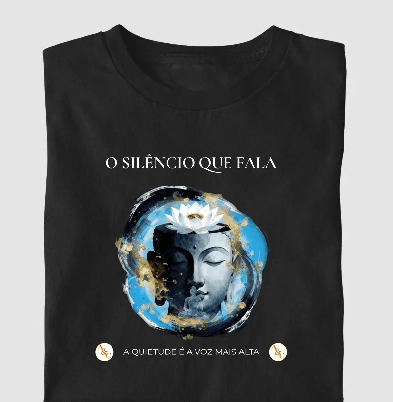 Camiseta Meditação — O Silêncio que Fala