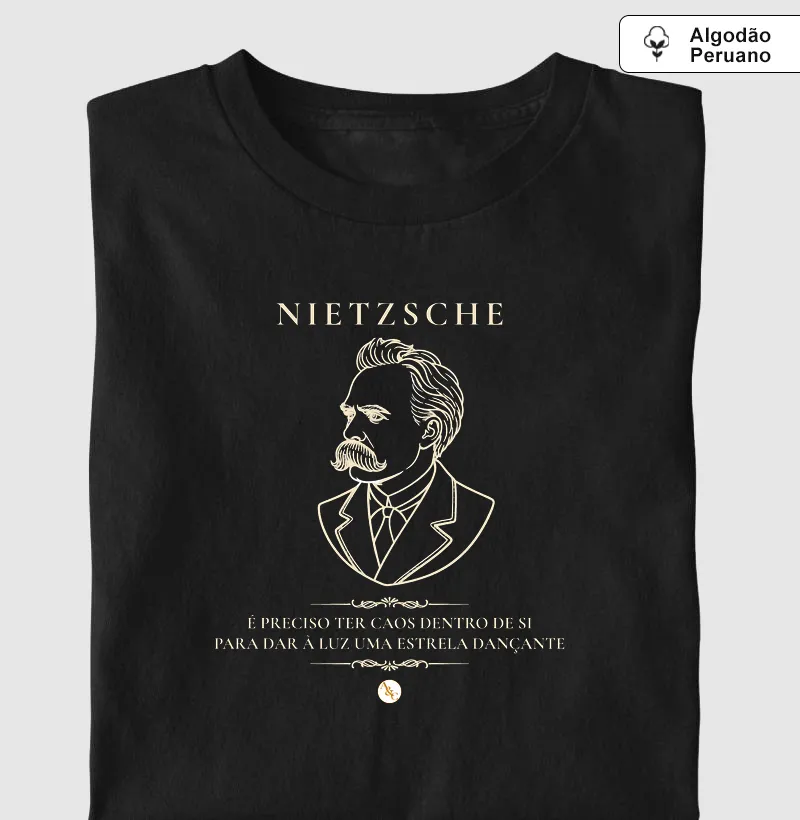 Camiseta Dançar no Abismo - Friedrich Nietzsche | Filosofia & Atitude