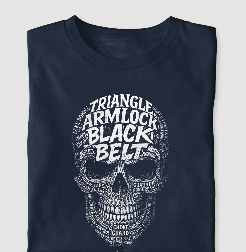 Black Belt Skull White