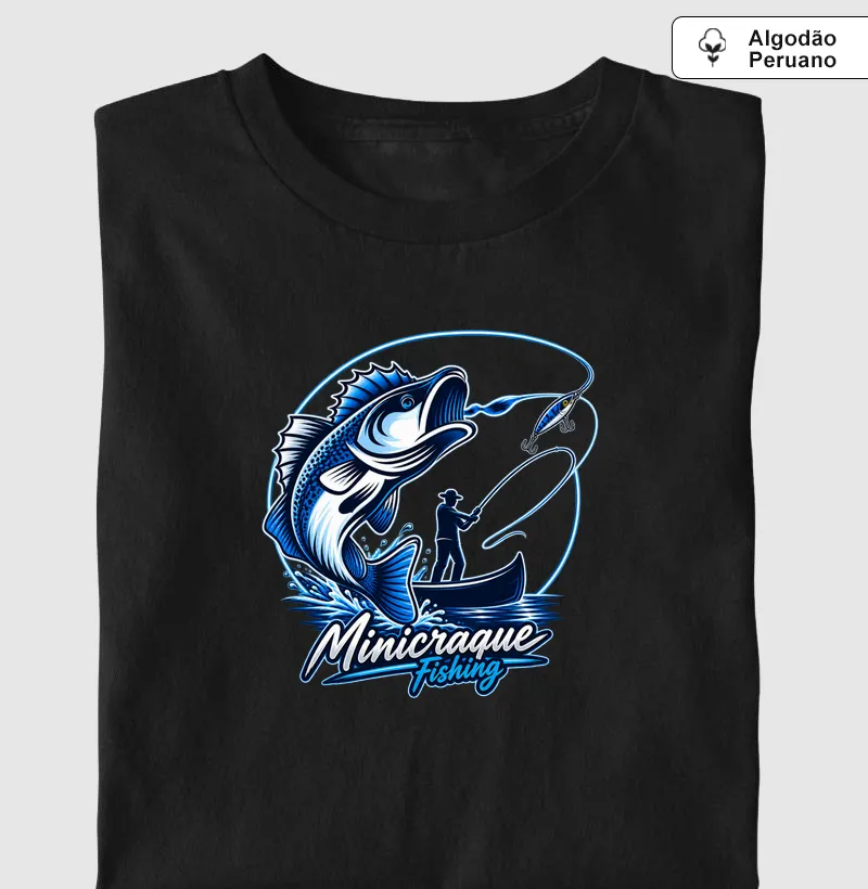 Minicraque Fishing - Camiseta Algodão Peruano