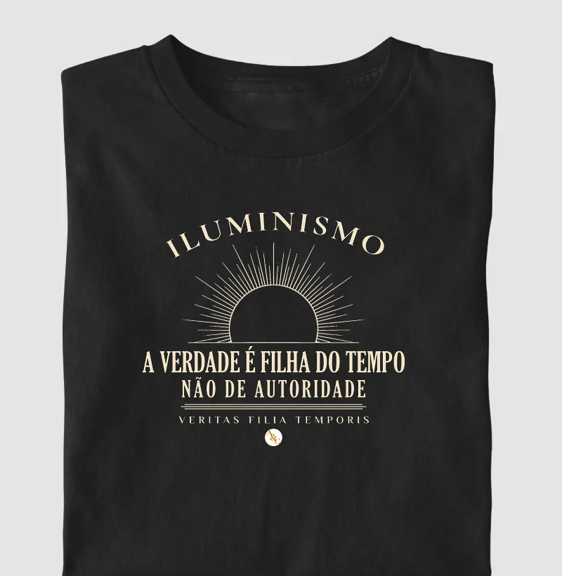 Camiseta O Sol da Razão — Iluminismo | A Verdade é Filha do Tempo