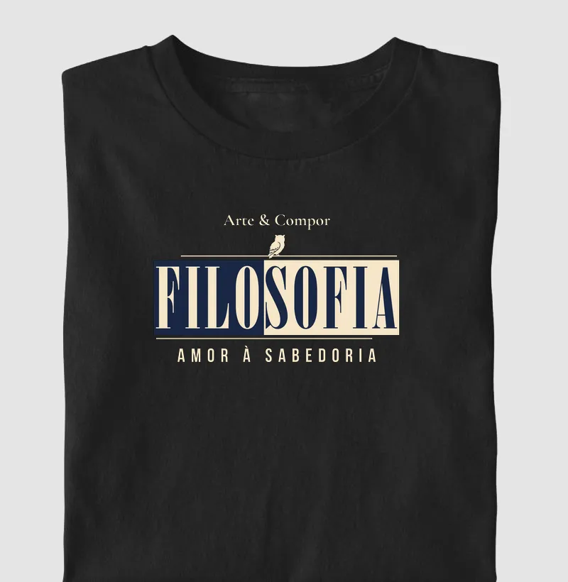 Camiseta Amor à Sabedoria – Filosofia para Quem Pensa