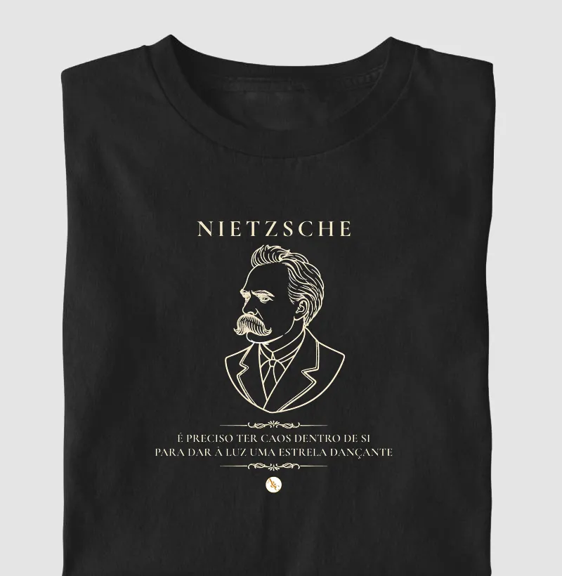 Camiseta Dançar no Abismo - Friedrich Nietzsche | Filosofia & Atitude