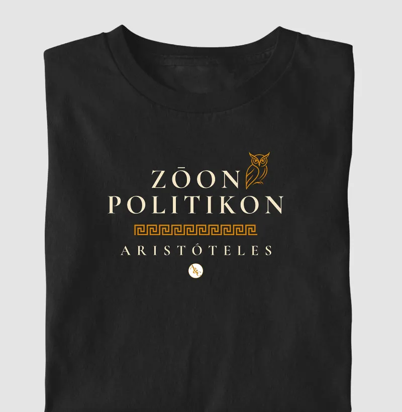 CAMISETA TIPOGRÁFICA ZŌON POLITIKON - ARISTÓTELES