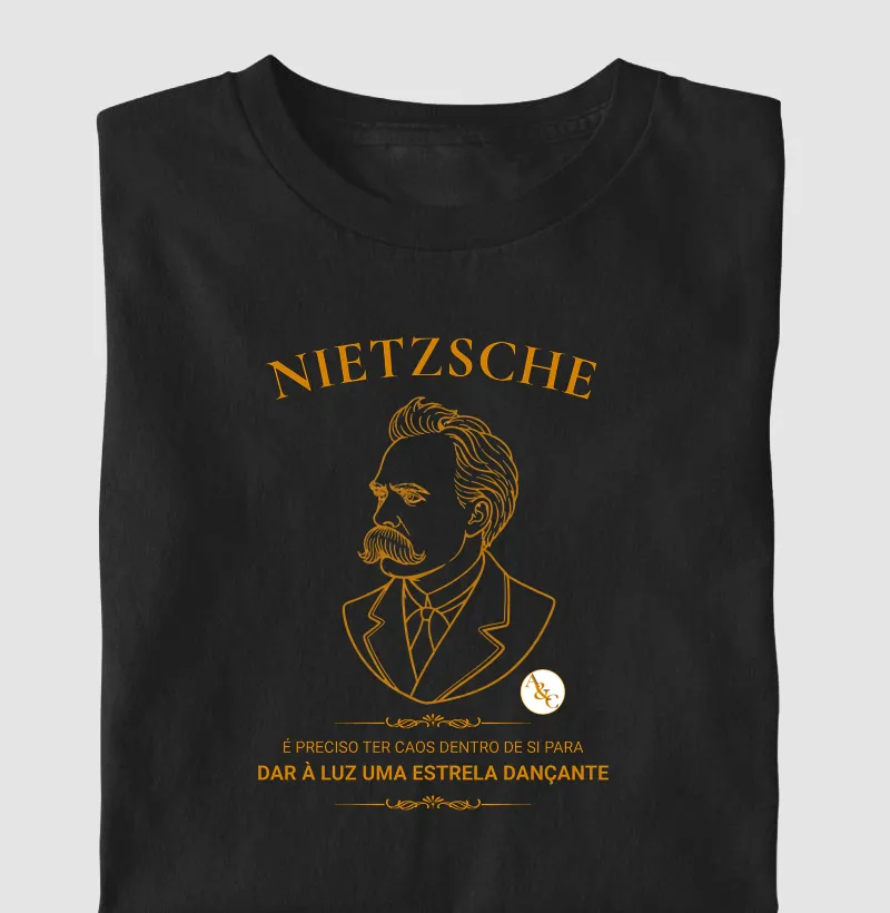 Camiseta Dançar no Abismo - Friedrich Nietzsche | Filosofia & Atitude
