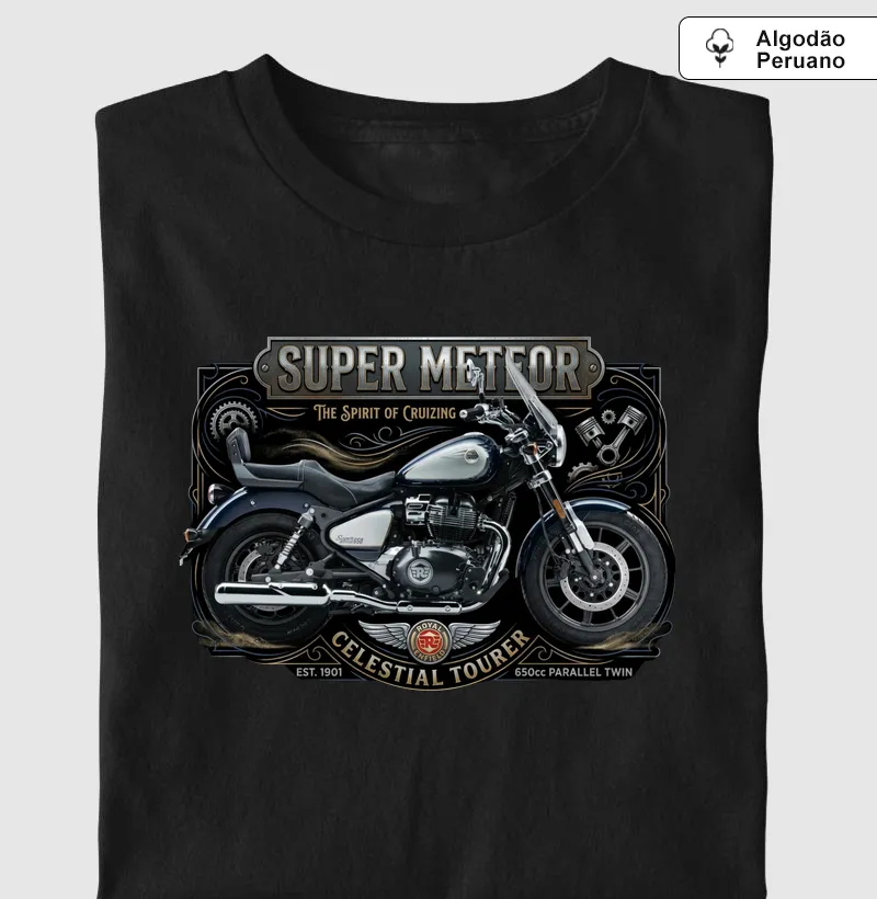 Supreme Royal Enfield Super Meteor 650 Celestial (tecido algodão peruano)