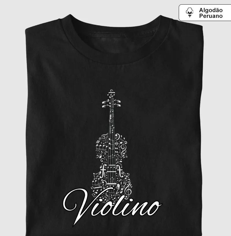 Violino - Camiseta Algodão Peruano