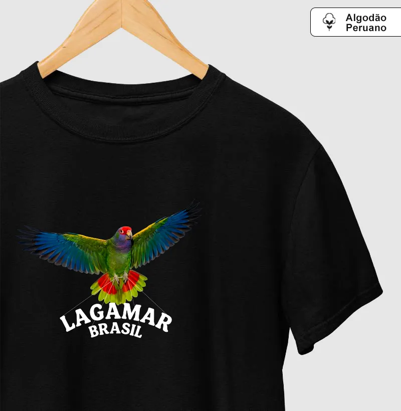 Camiseta Papagaio Lagamar em algodão peruano