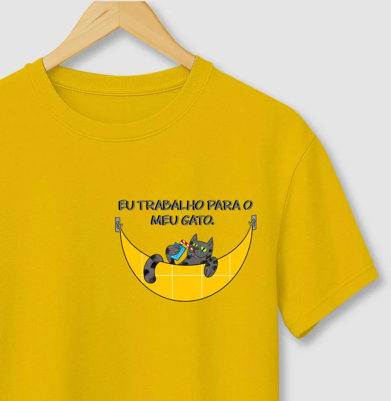 Eu trabalho para o meu gato