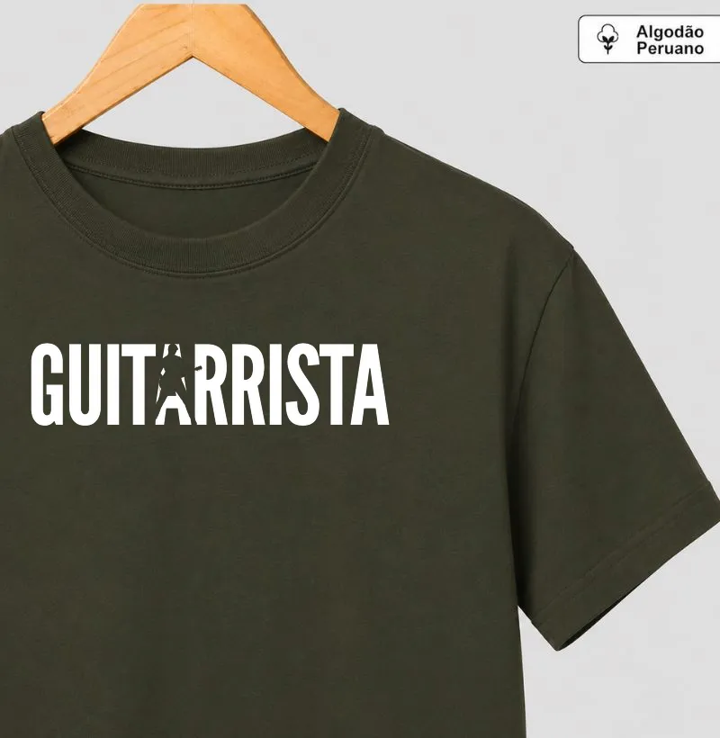 Guitarrista em Silhueta - Camiseta Algodão Peruano