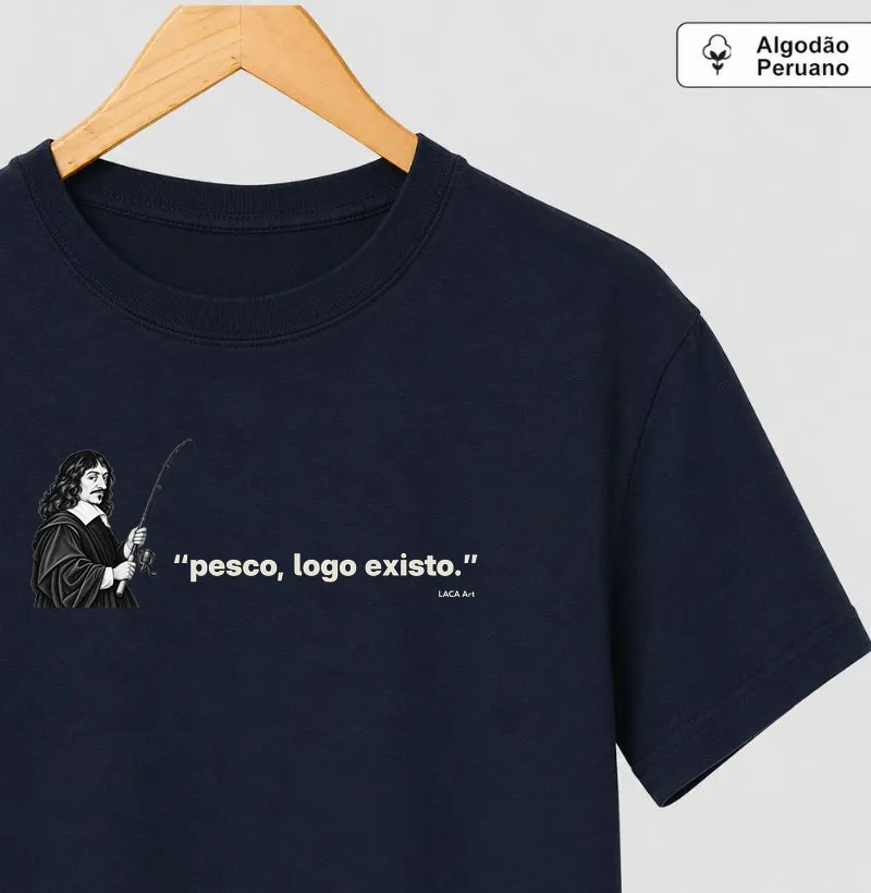 Pescador de linha filósofo - Camiseta Algodão Peruano