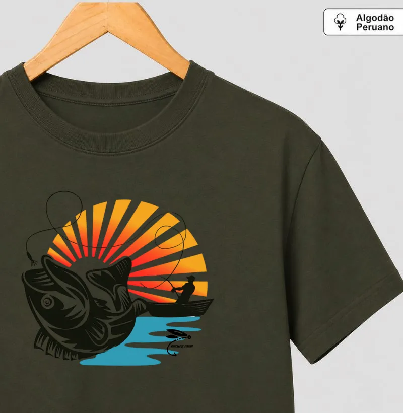 Minicraque Fishing - Camiseta Algodão Peruano