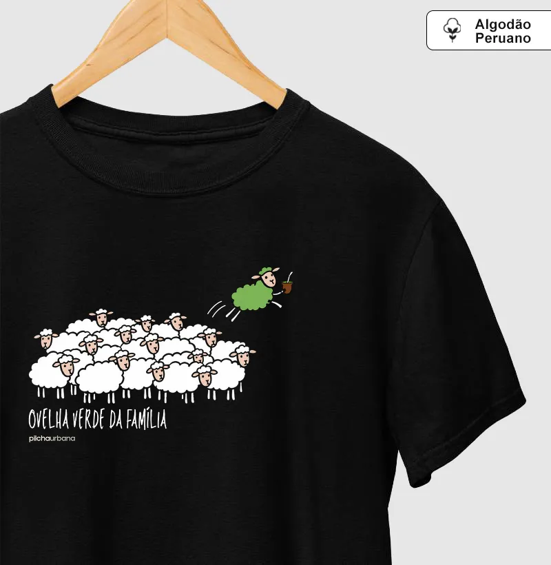 Ovelha verde (Premium) - Camiseta Algodão Peruano