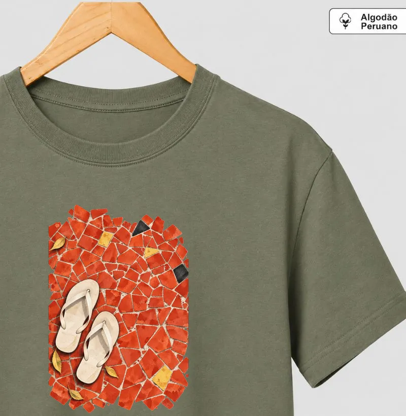 Lá no quintal - Camiseta Algodão Peruano