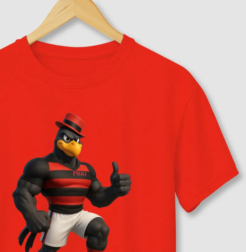 Camiseta vermelha Urubu Amazônico — Pitiú