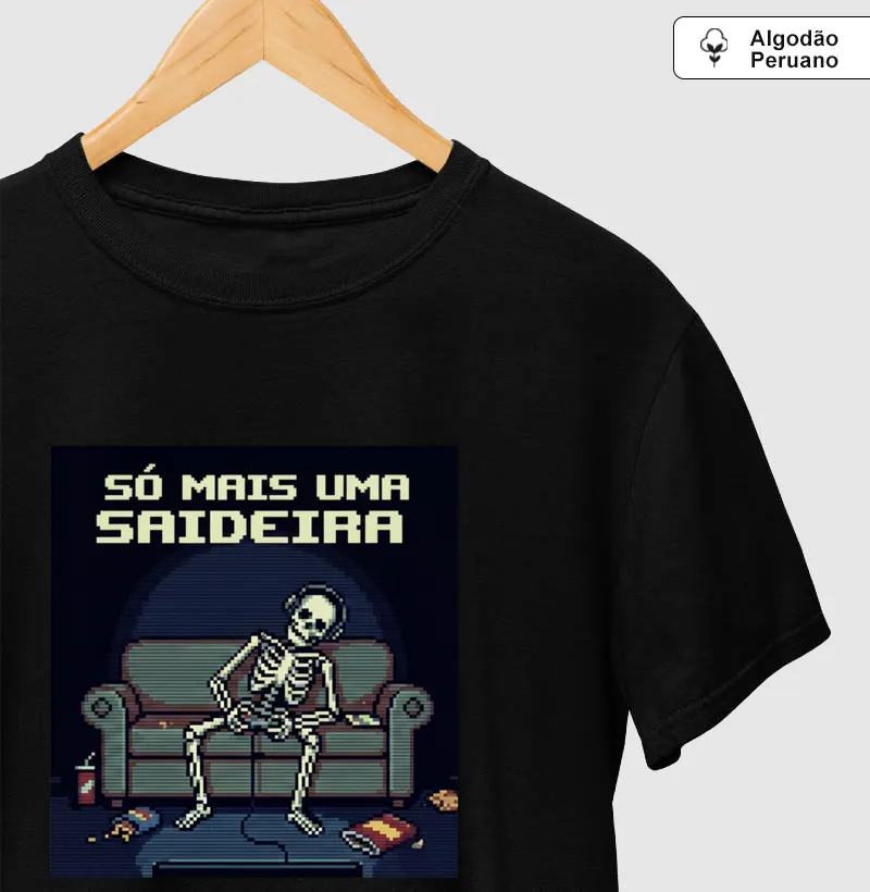 Camiseta Algodão Peruano Saideira Reset8Bit
