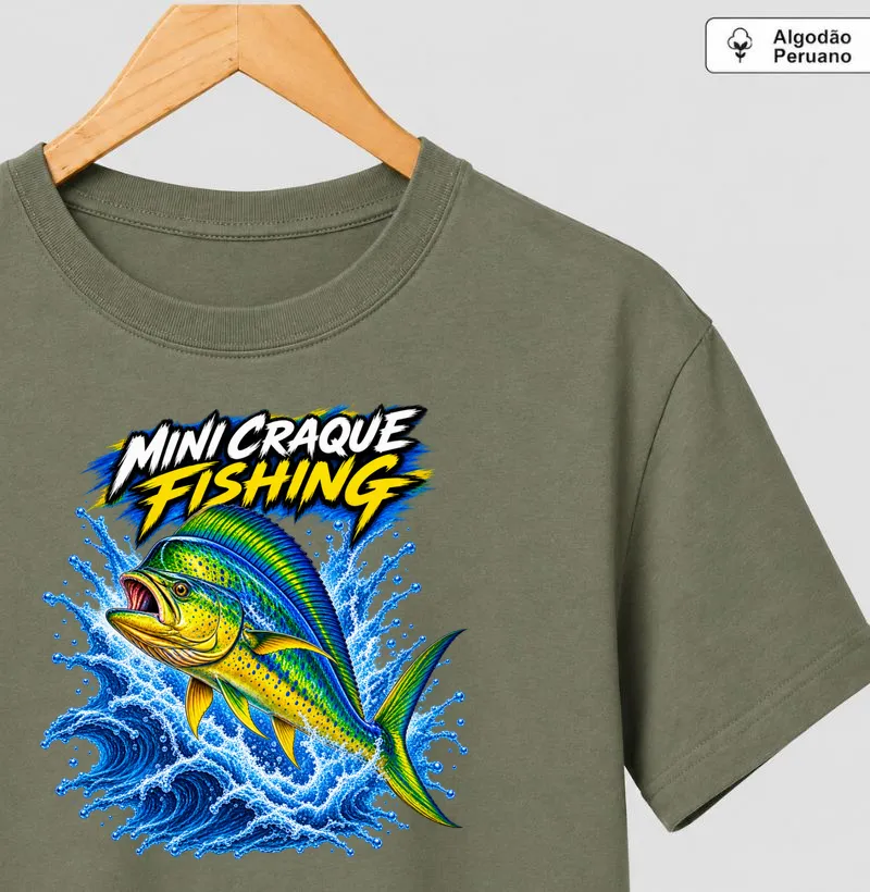 Dourado do Mar - Explosão na Superfície. - Camiseta Algodão Peruano