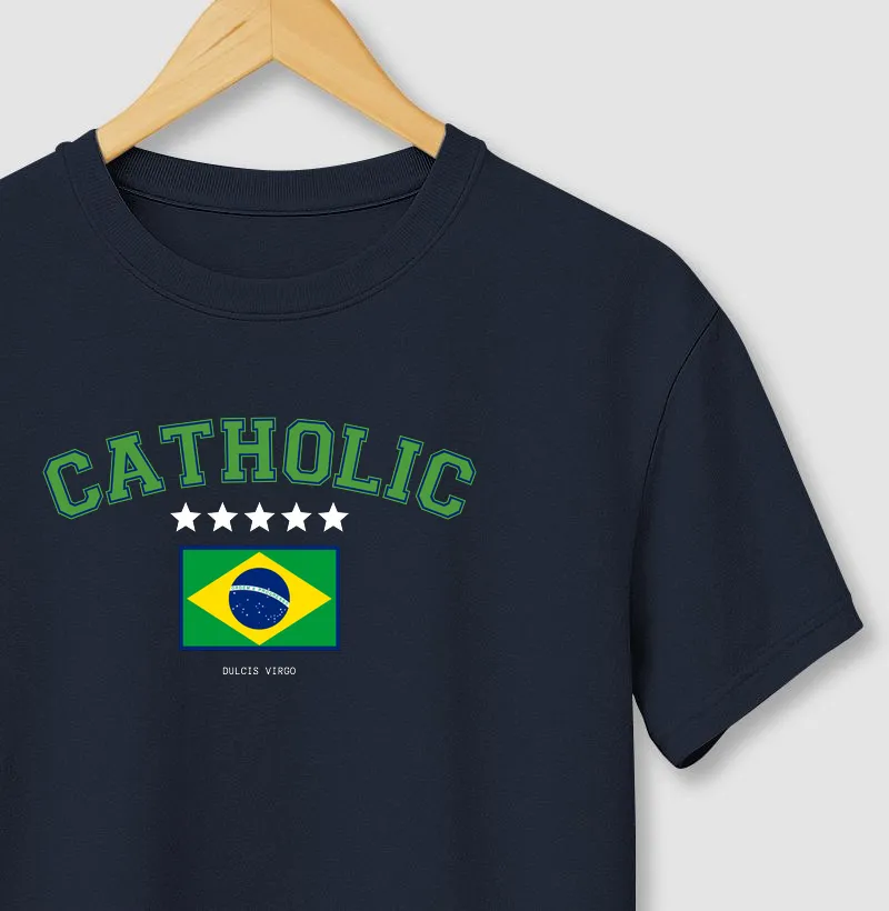 Camiseta Brasil + CATHOLIC 2026