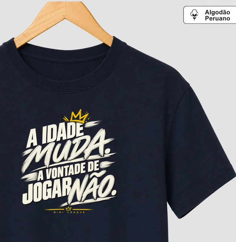 Pais e Filhos - jogador veterano - Camiseta Algodão Peruano