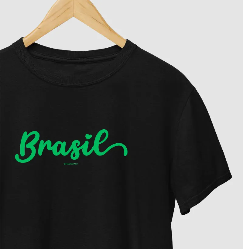 Brasil cursiva verde