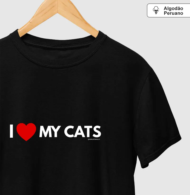 I LOVE MY CATS (red) dk
