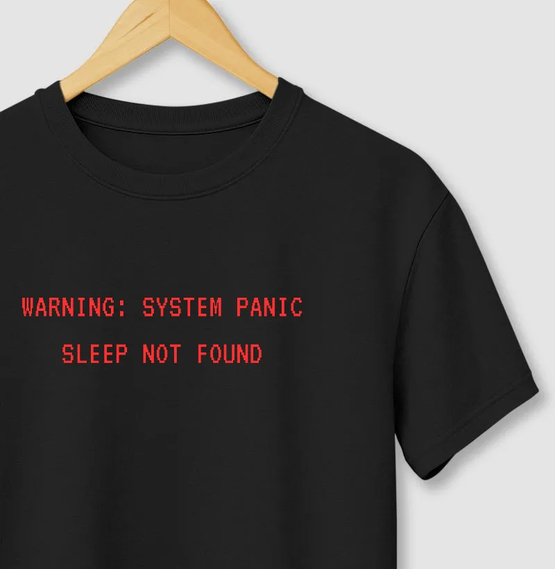 Warning System Panic – Humor Tech Retrô