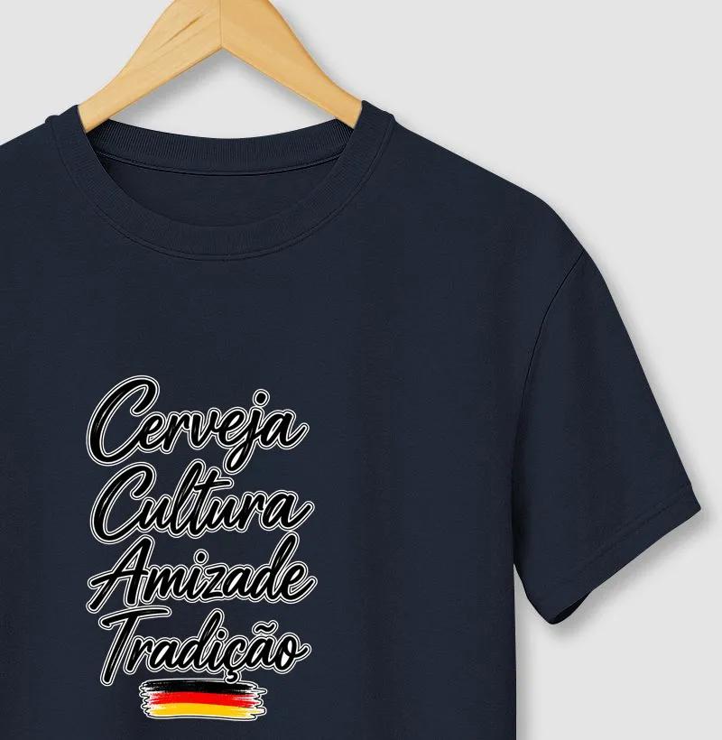 Cerveja · Cultura · Amizade · Tradição - Camiseta