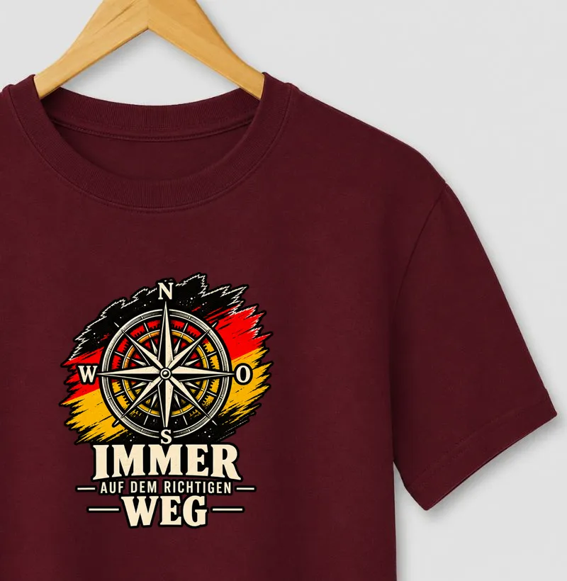 Immer auf dem richtigen Weg - Camiseta