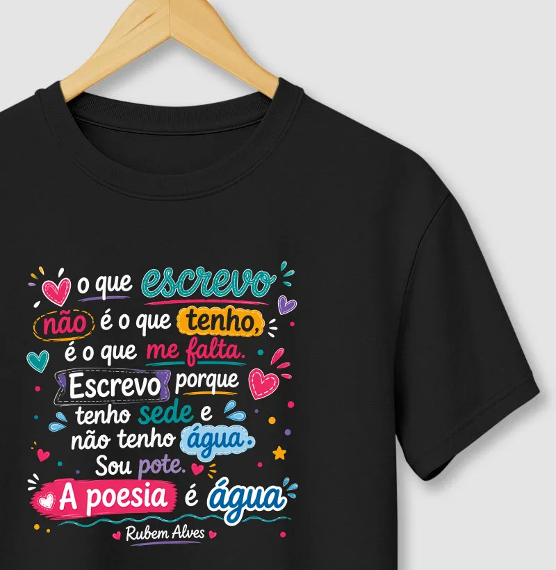 Camiseta Rubem Alves- Poesia