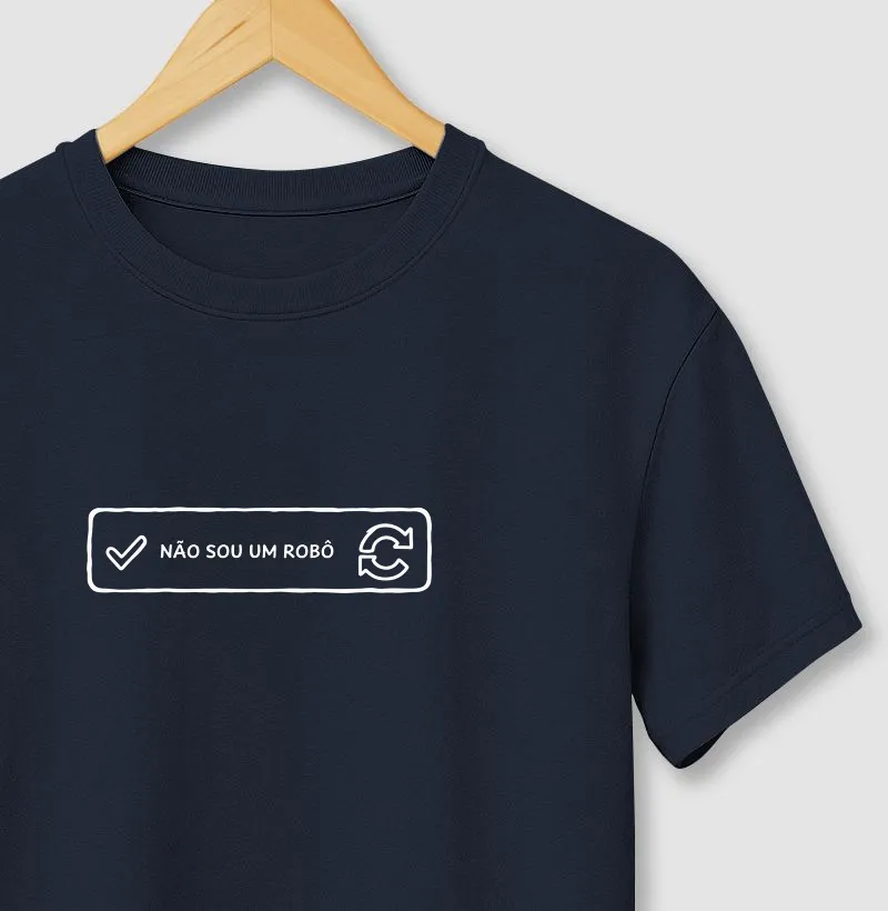 Não sou um robô line  - Camiseta