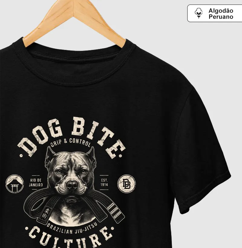 DOG BITE CULTURE - Camiseta Algodão Peruano