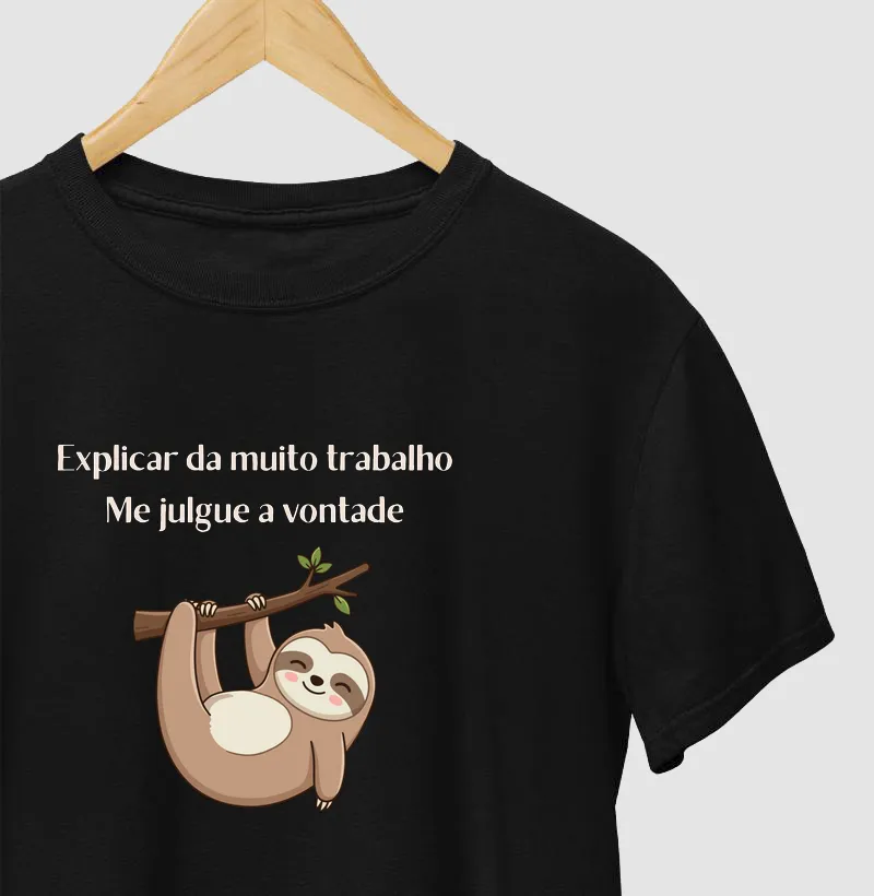 Camiseta explicar da trabalho