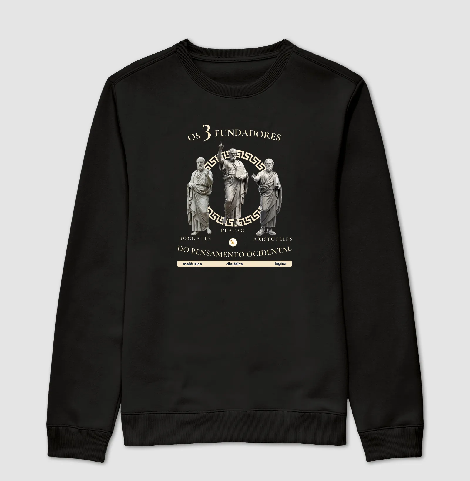 Camiseta Filosofia "Os 3 Fundadores do Pensamento Ocidental" | Sócrates, Platão e Aristóteles - Imagem 3