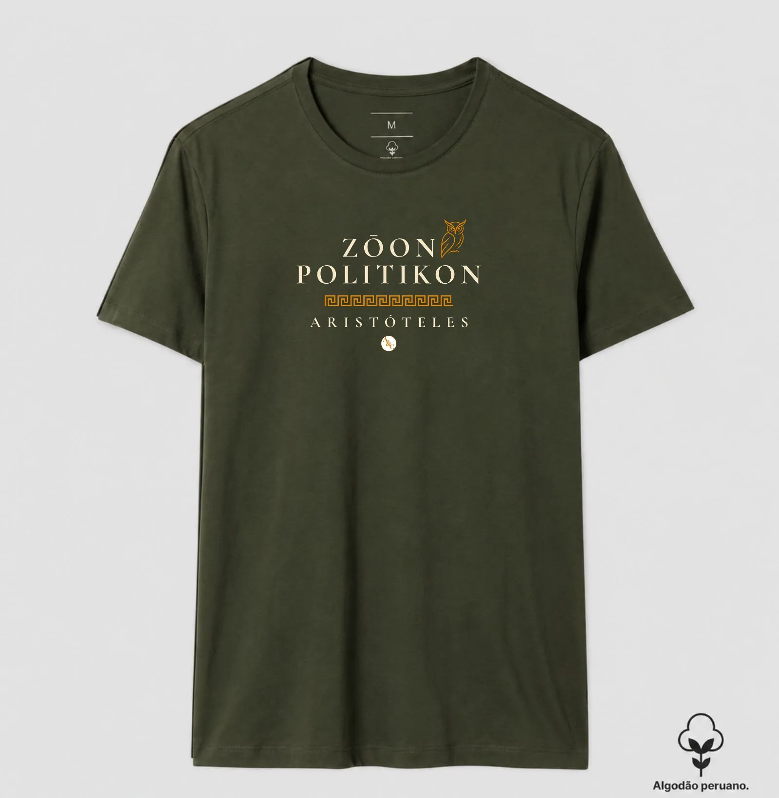 CAMISETA TIPOGRÁFICA ZŌON POLITIKON - ARISTÓTELES - Imagem 2