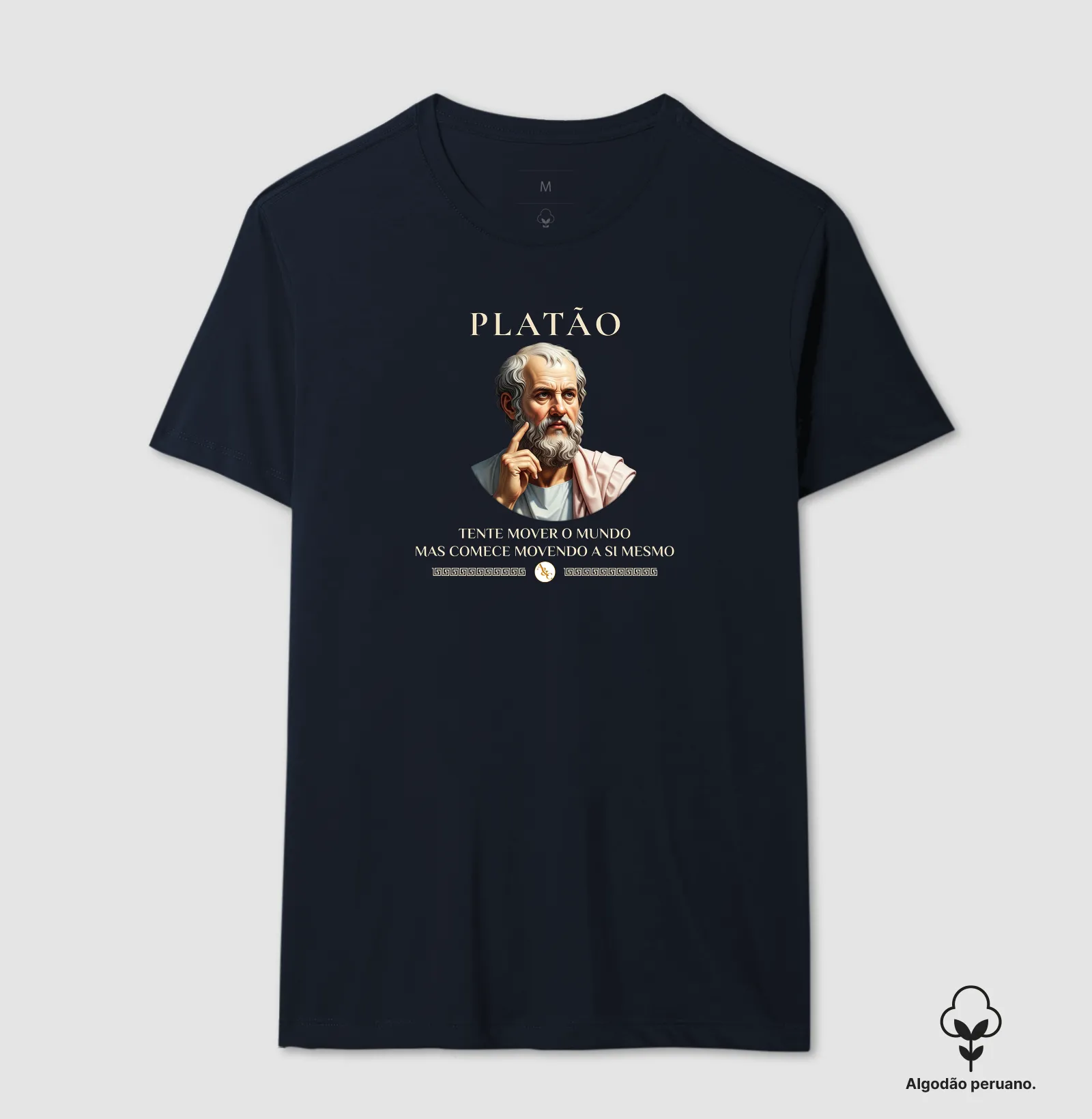 Camiseta O Primeiro Movimento - Platão | Estampa Filosófica Exclusiva - Imagem 3