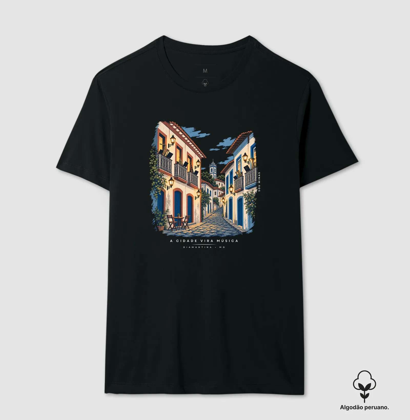 Camiseta A Cidade Vira Música | Diamantina MG | Música das Gerais - Algodão Peruano - Imagem 5