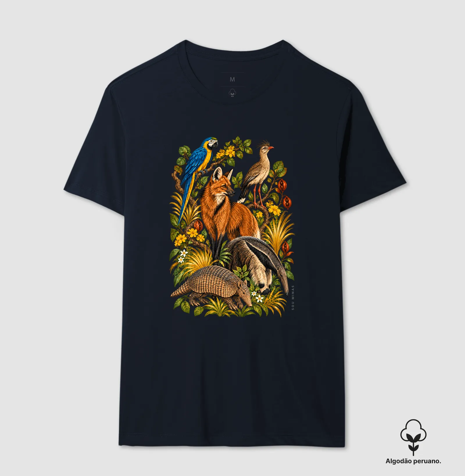 Camiseta Fauna de Minas | Animais do Cerrado | Natureza das Gerais - Algodão Peruano - Imagem 6