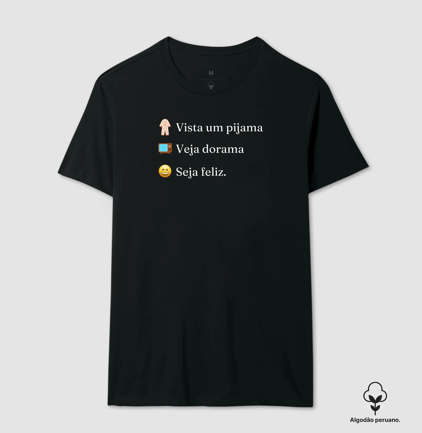 Camiseta Premium Vista um pijama, veja dorama e seja feliz - Imagem 5