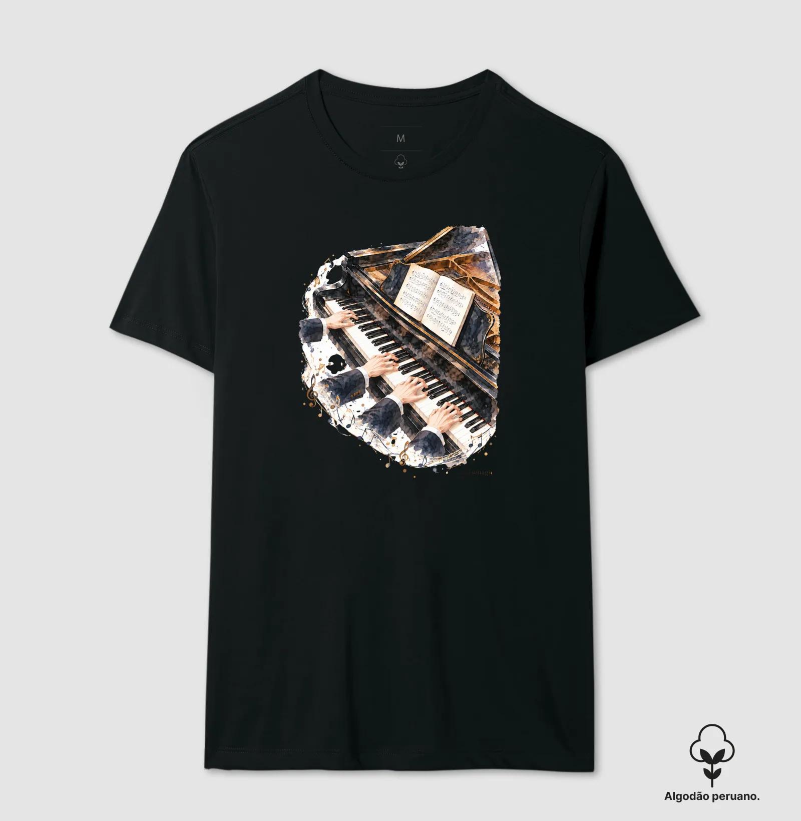 Camiseta Premium - Quatro mãos ao piano - Imagem 5