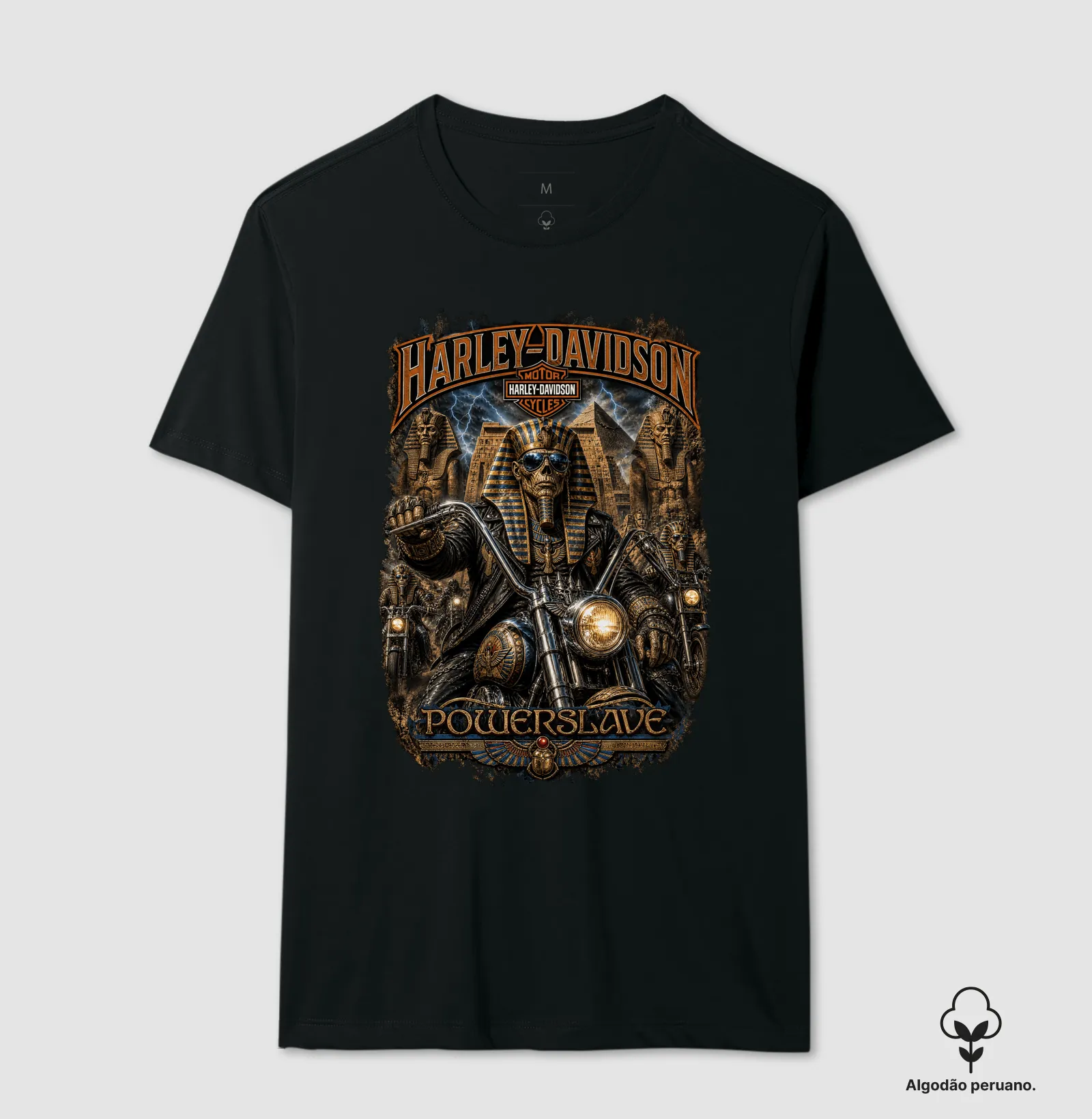 Supreme Harley Davidson Powerslave (tecido algodão peruano) - Imagem 9