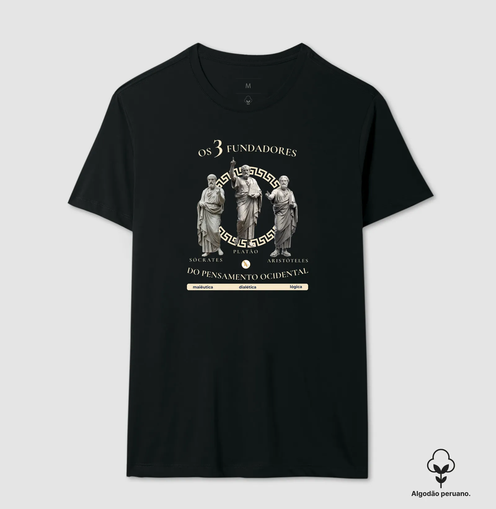 Camiseta Filosofia "Os 3 Fundadores do Pensamento Ocidental" | Sócrates, Platão e Aristóteles - Imagem 3