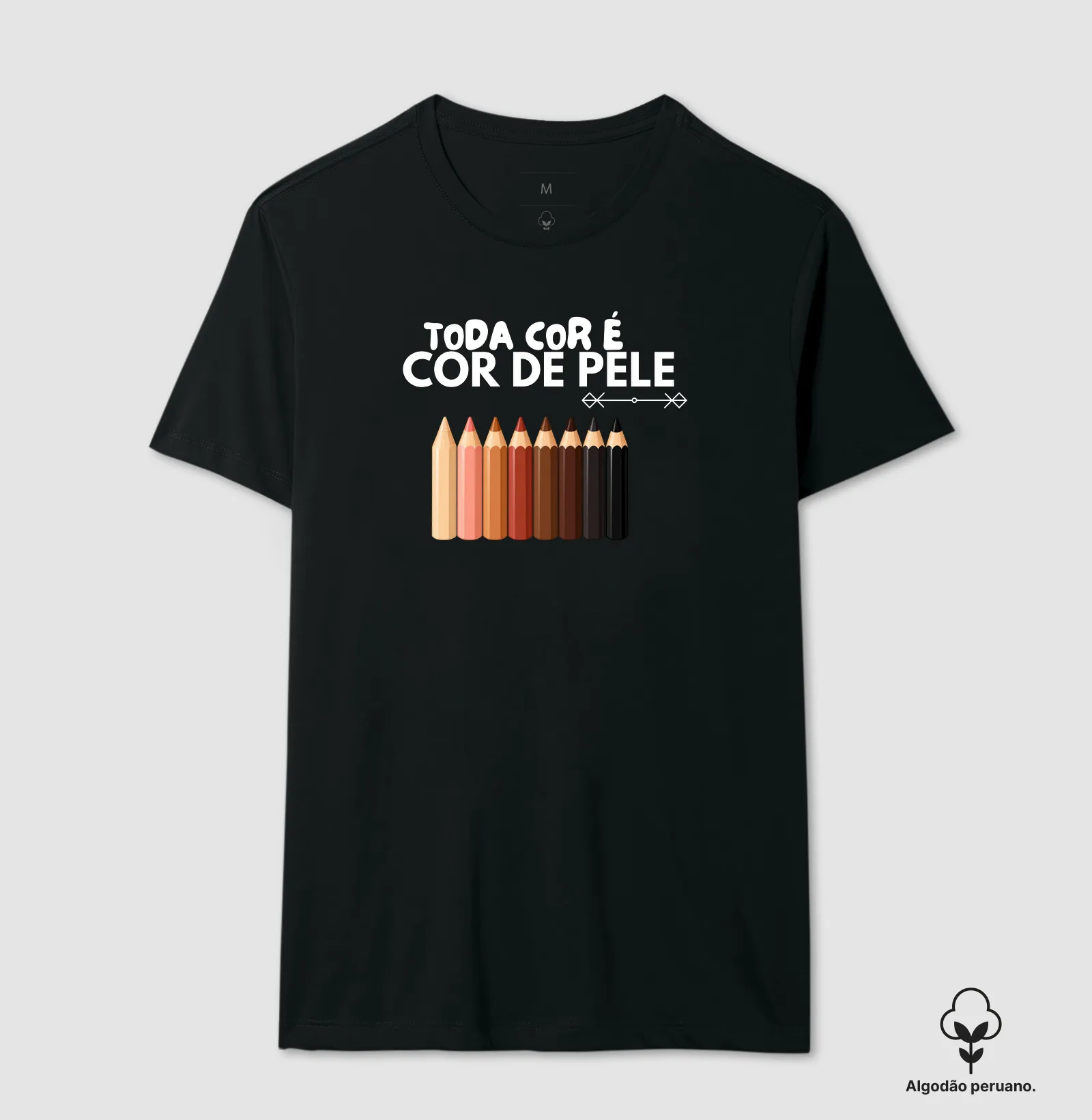 Camiseta Toda Cor é Cor de Pele — Lápis - Imagem 8