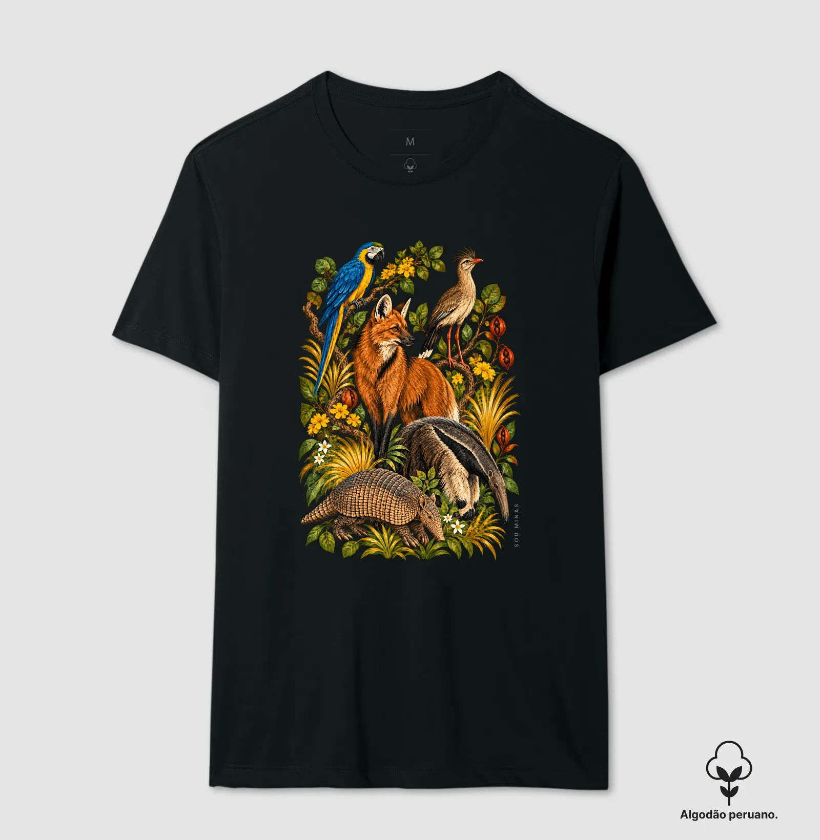 Camiseta Fauna de Minas | Animais do Cerrado | Natureza das Gerais - Algodão Peruano - Imagem 4