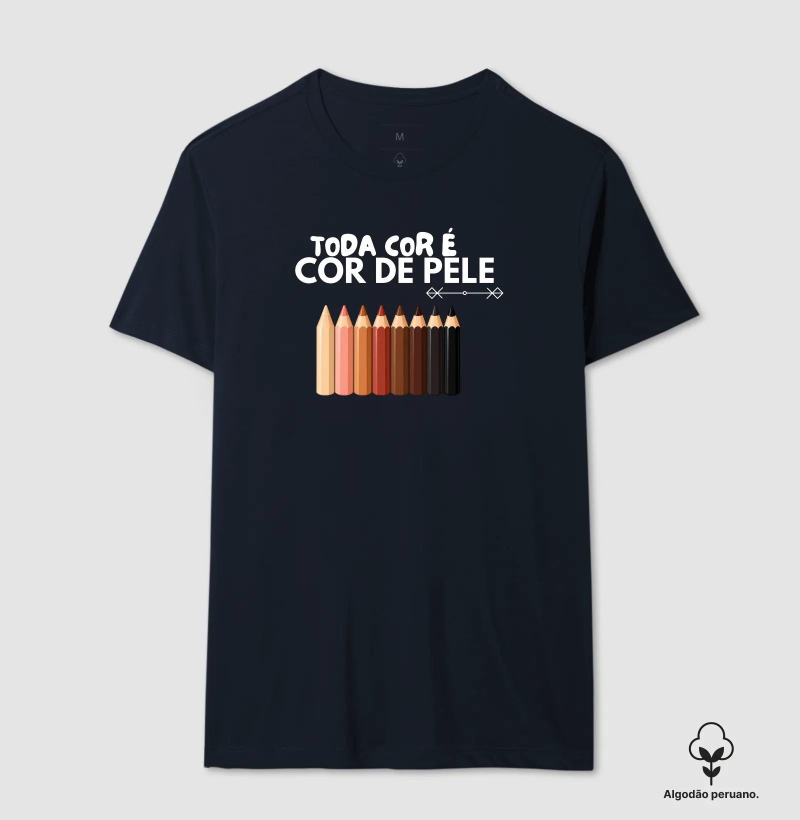 Camiseta Toda Cor é Cor de Pele — Lápis - Imagem 5