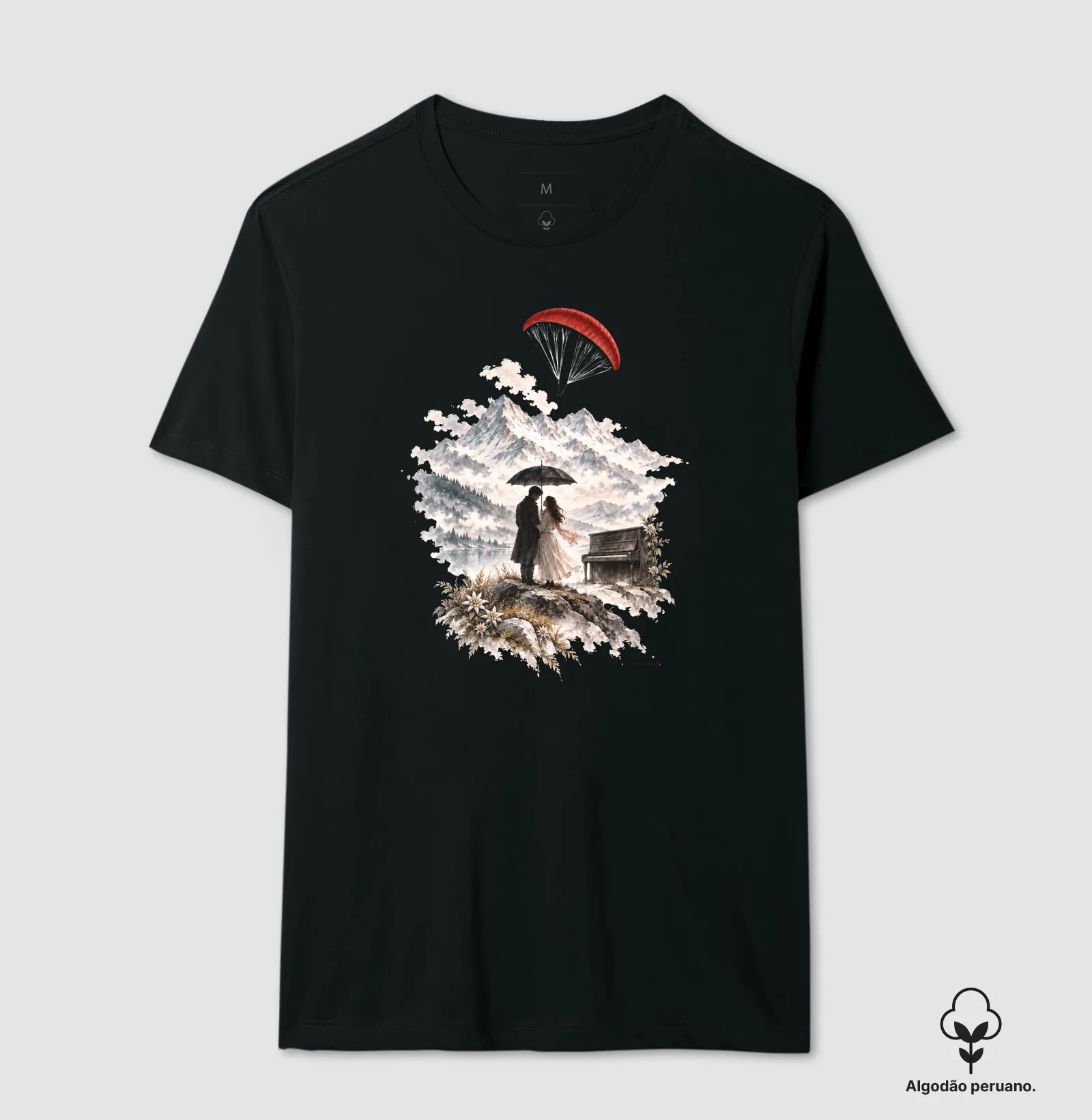 Camiseta Premium - Piano, parapente e Suiça - 3 - Imagem 4