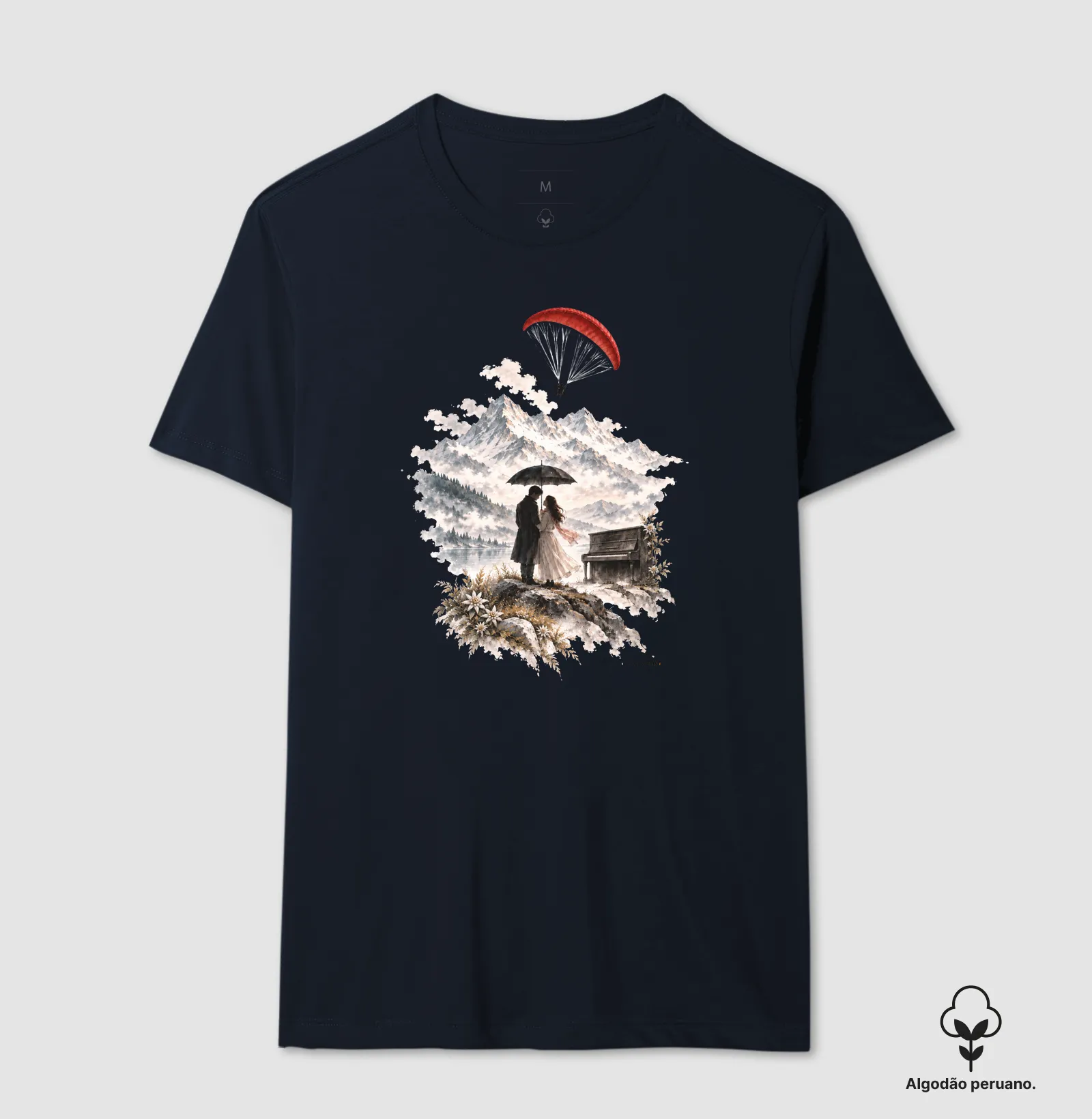 Camiseta Premium - Piano, parapente e Suiça - 3 - Imagem 8
