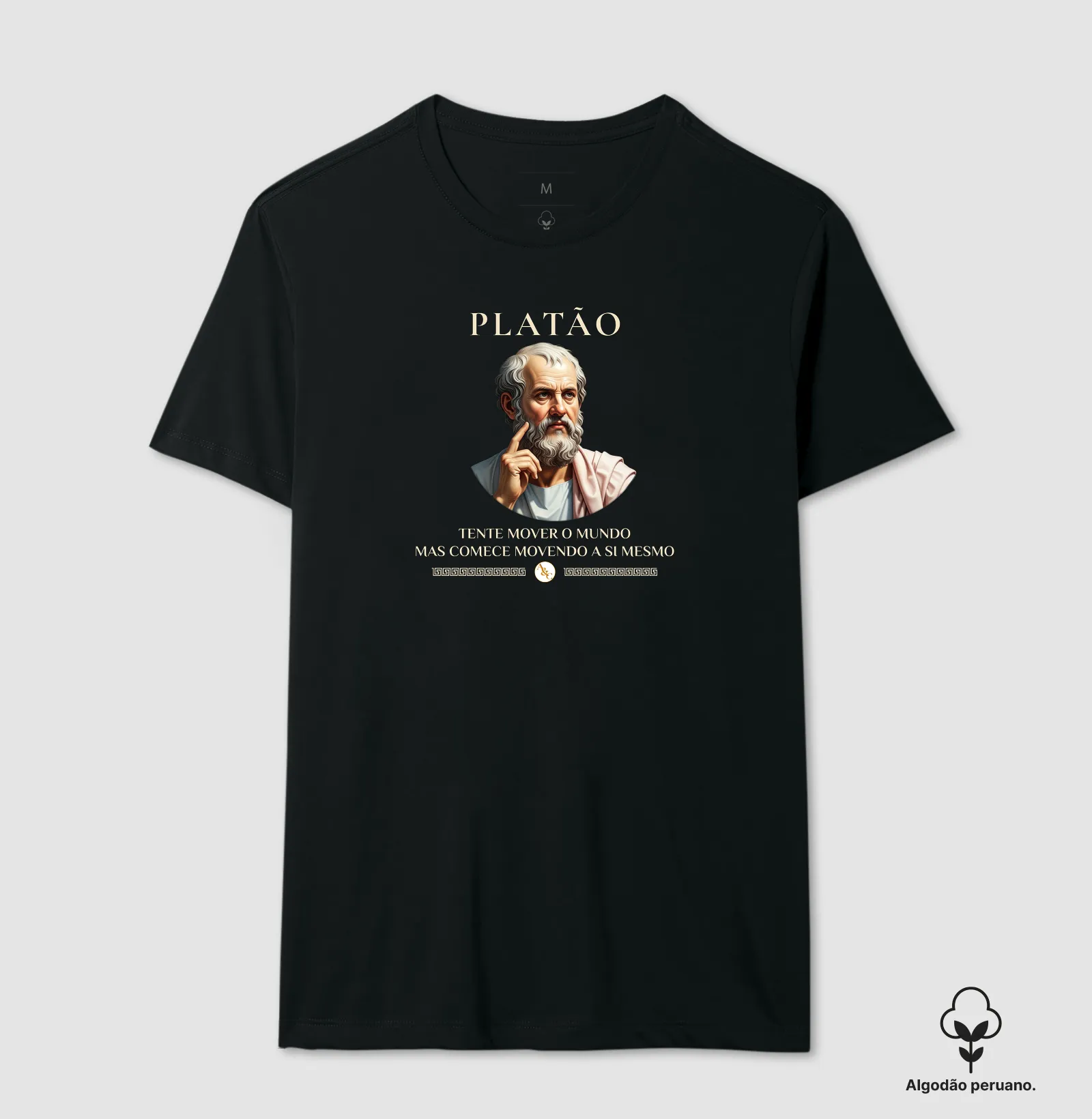 Camiseta O Primeiro Movimento - Platão | Estampa Filosófica Exclusiva - Imagem 8
