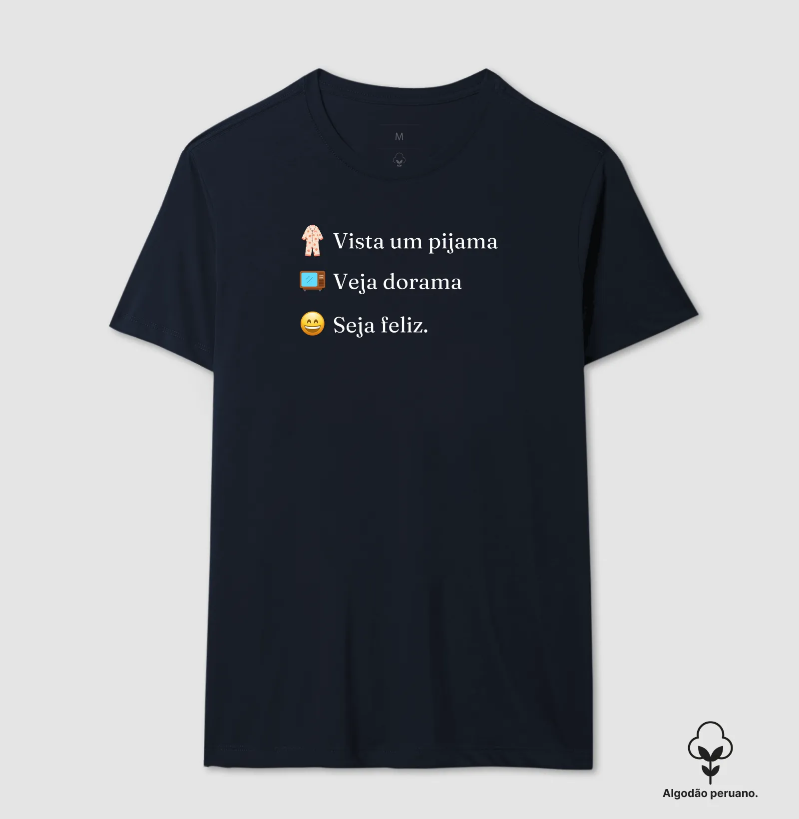 Camiseta Premium Vista um pijama, veja dorama e seja feliz - Imagem 4