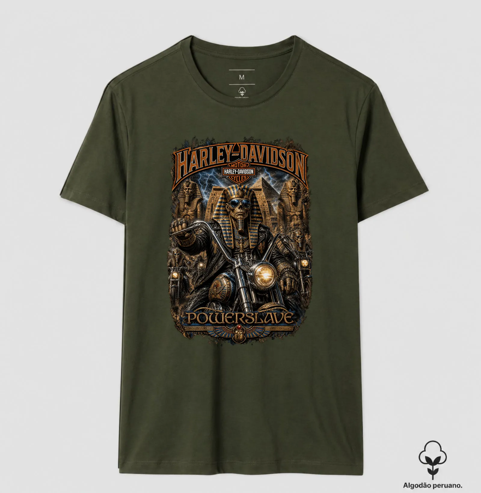 Supreme Harley Davidson Powerslave (tecido algodão peruano) - Imagem 6